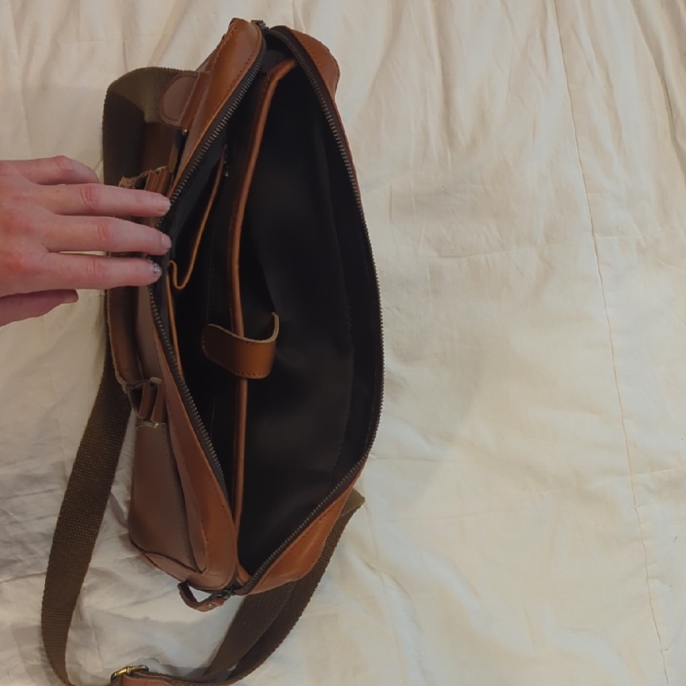 Brown Leather Men's Bag - Picture 7 of 7